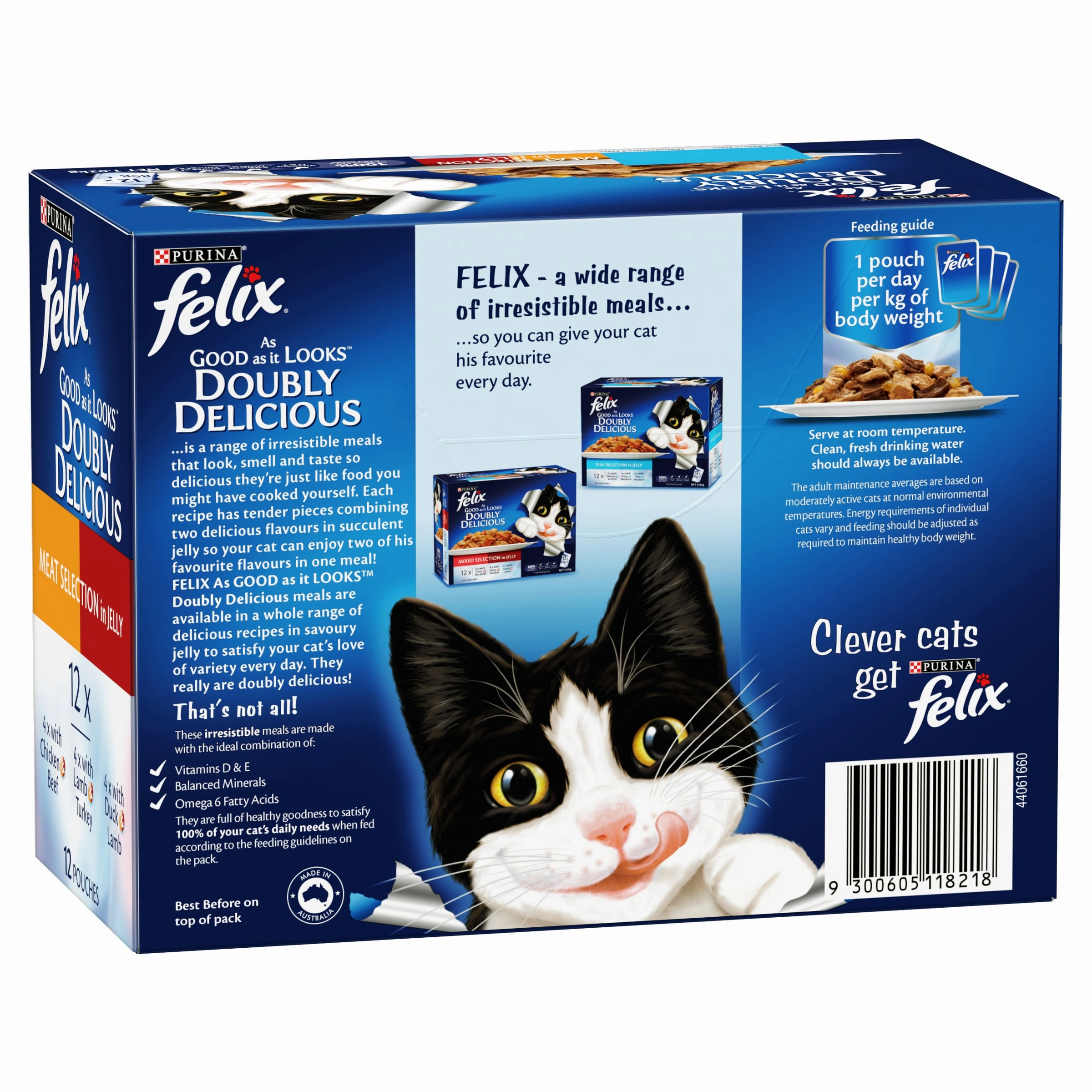 FELIX - Adult Doubly Delicious Meat Selection in Jelly Wet Cat Food (85g x 12pk)