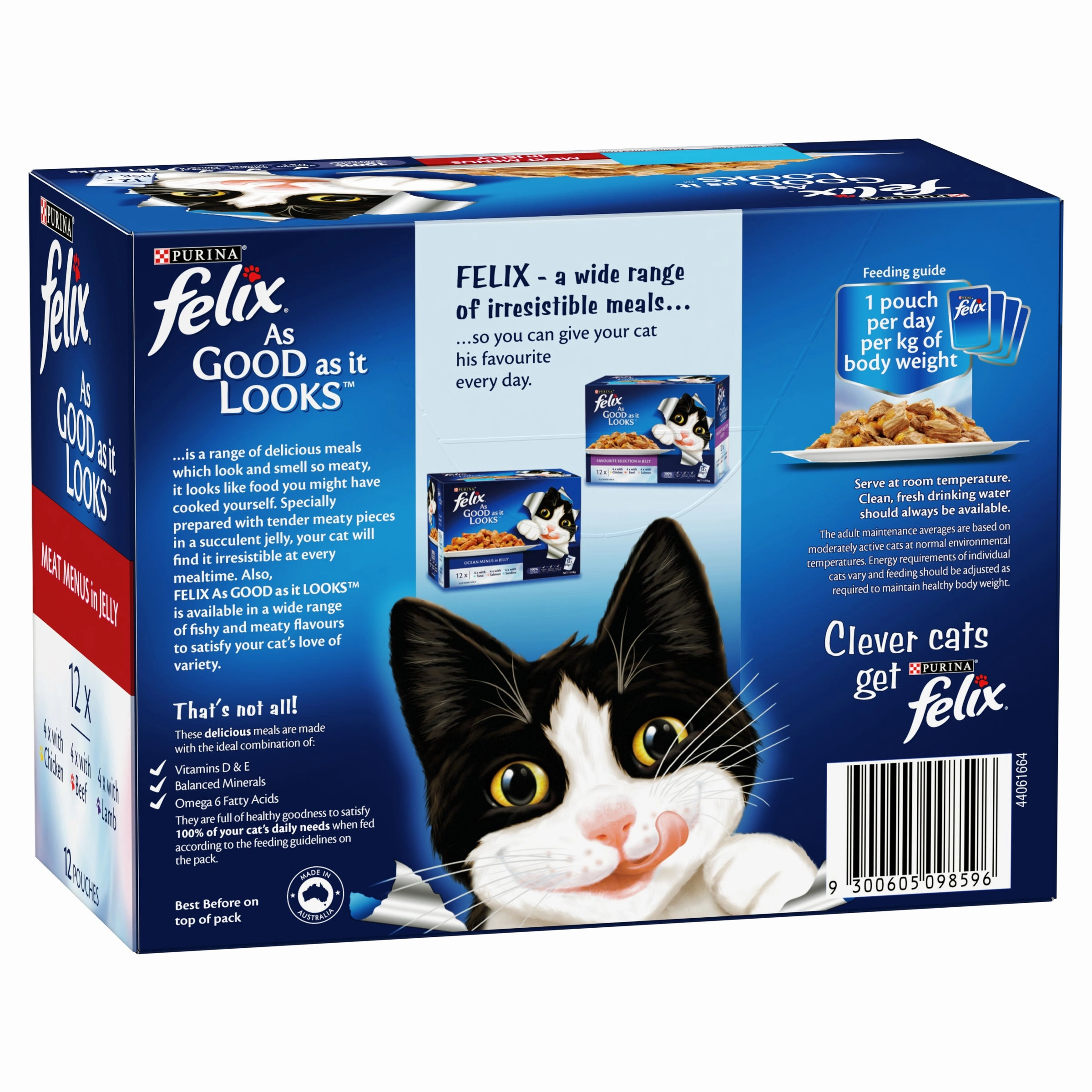 FELIX - Adult Meat Menus in Jelly Wet Cat Food (85g x 12pk)