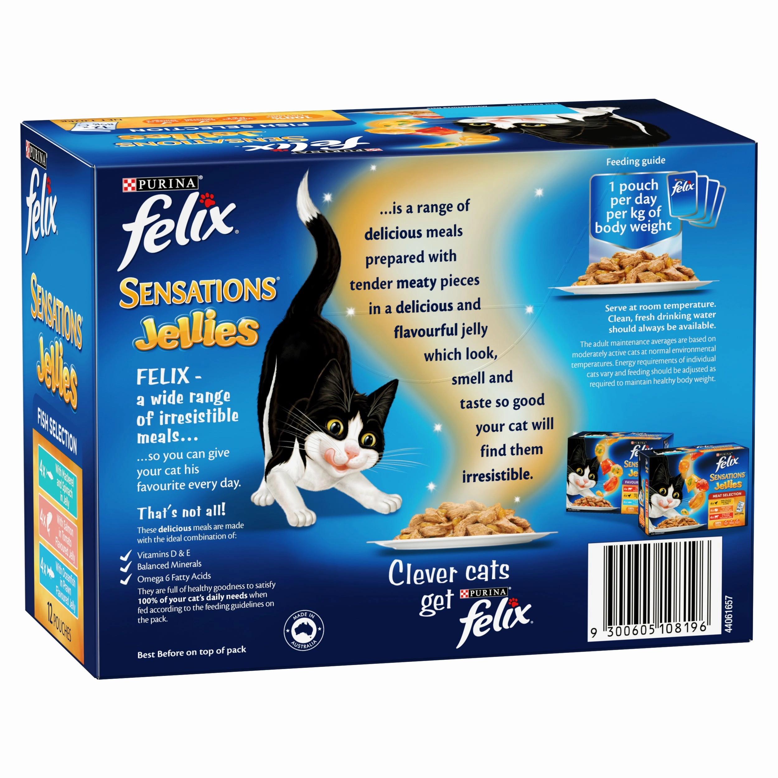FELIX - Adult Sensations Jellies Fish Selection Wet Cat Food (85g x 12pk)