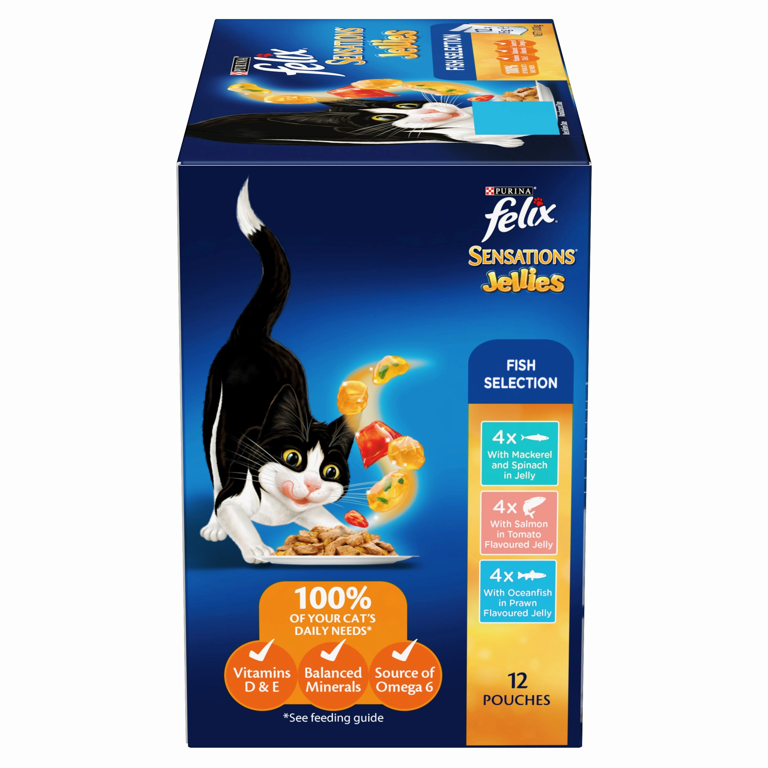 FELIX - Adult Sensations Jellies Fish Selection Wet Cat Food (85g x 12pk)