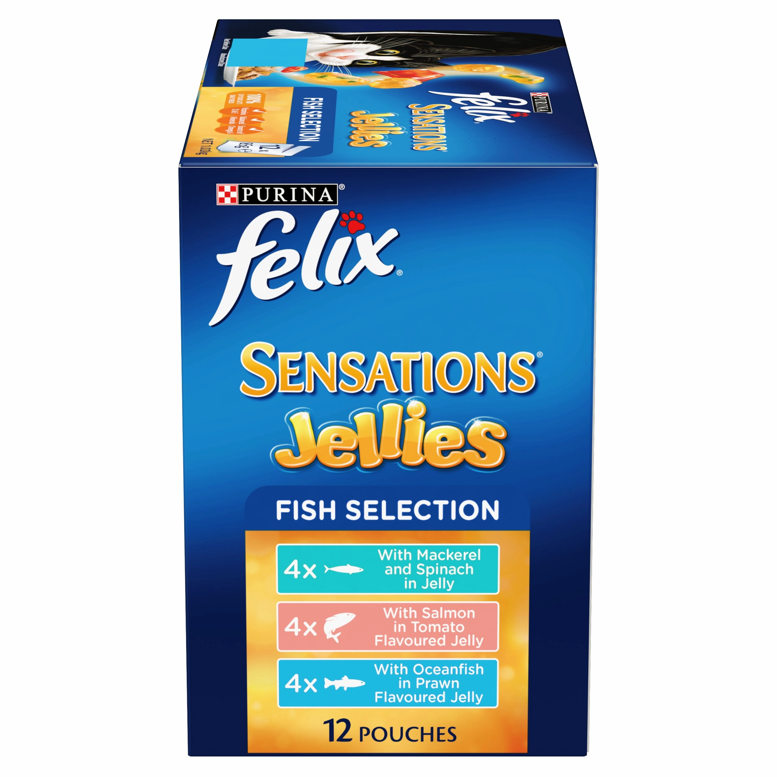 FELIX - Adult Sensations Jellies Fish Selection Wet Cat Food (85g x 12pk)