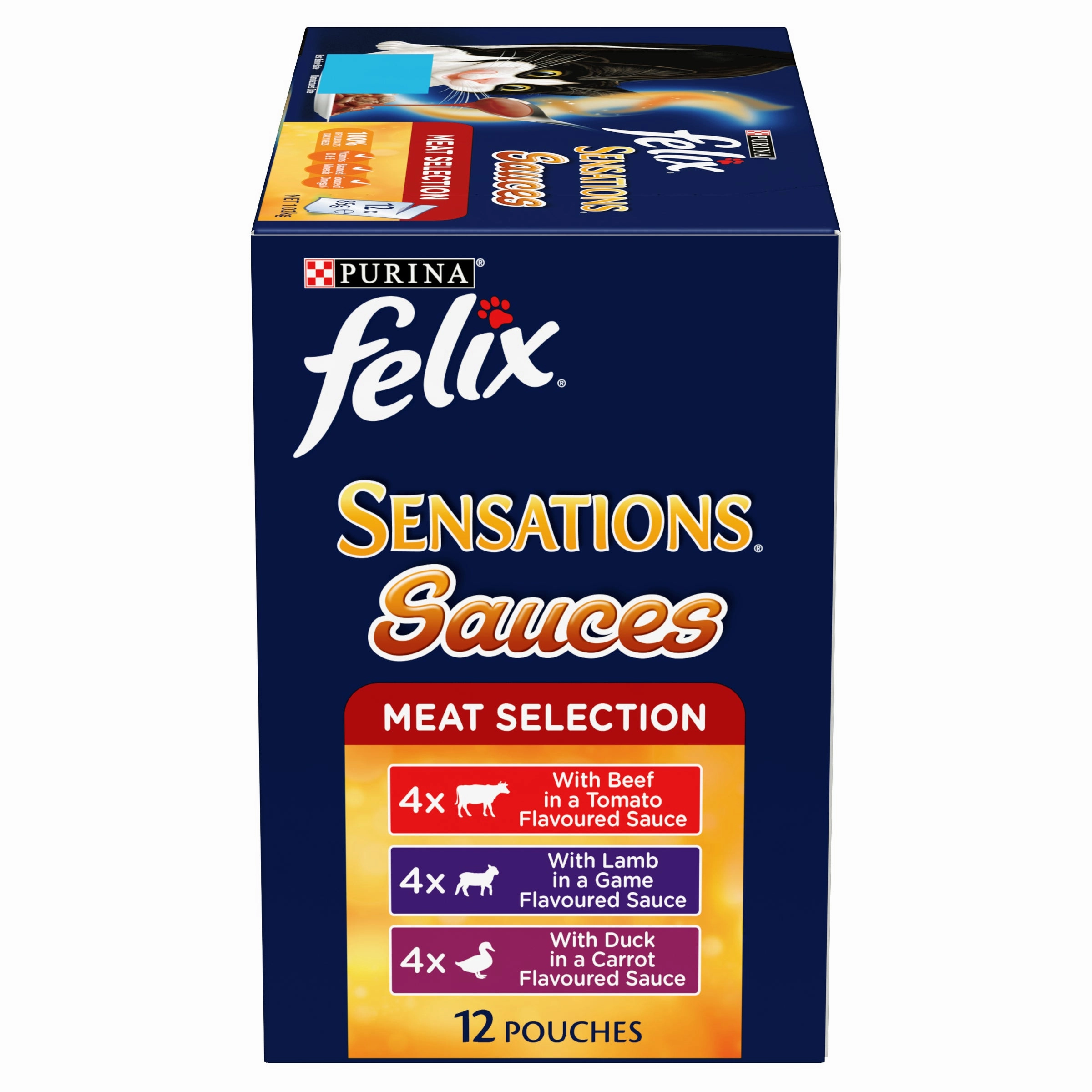 FELIX - Adult Sensations Sauces Meat Selection Wet Cat Food (85g x 12pk)