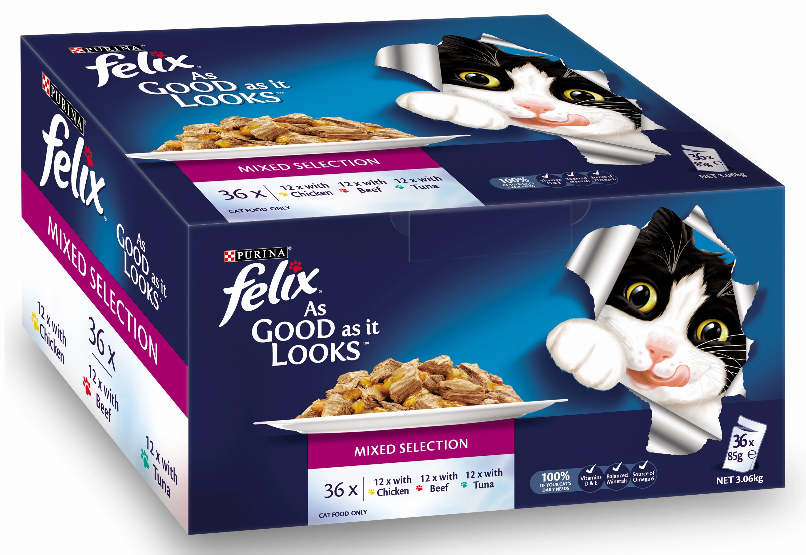 FELIX - Mixed Selection Cat Wet Food (85g x 36pk)