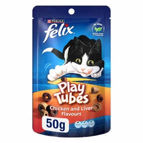 FELIX - Play Tubes Chicken & Liver Cat Treats (50g)
