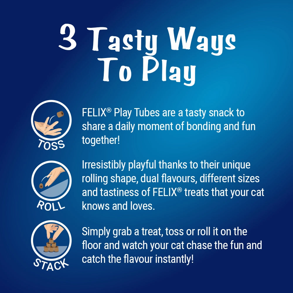FELIX - Play Tubes Chicken & Liver Cat Treats (50g)