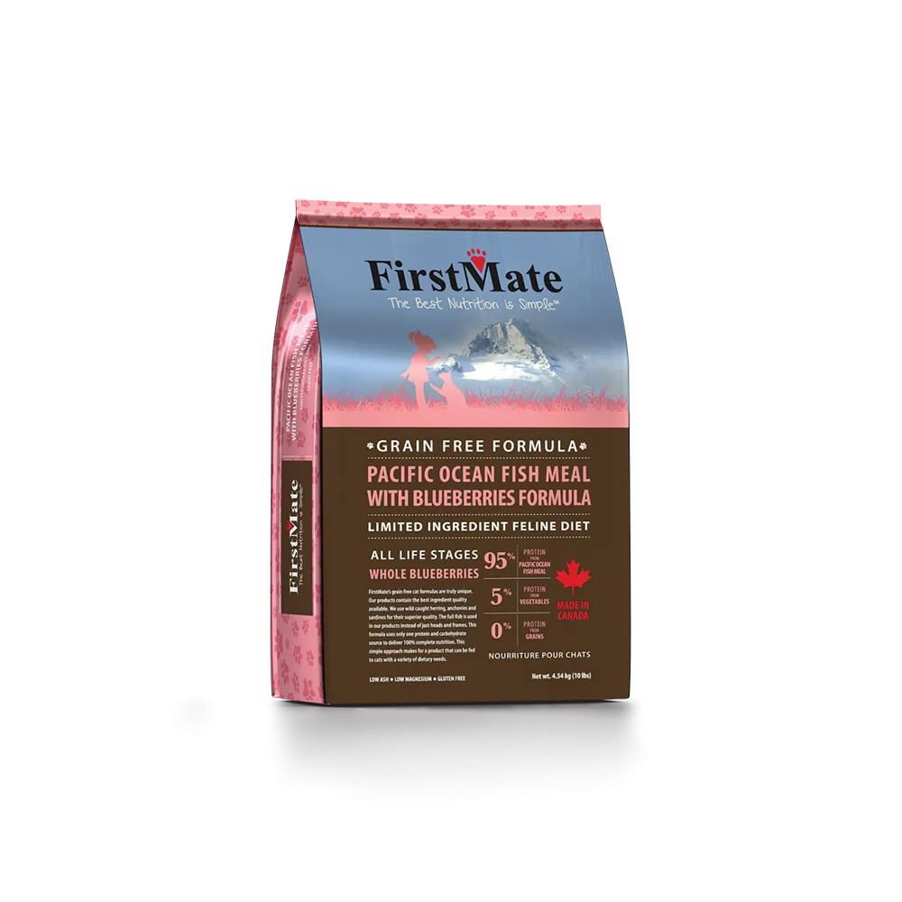 FirstMate Cat Grain-Free Pacific Ocean Fish with Blueberries for All Life Stages 4lb