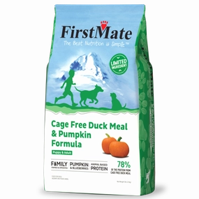FirstMate LID Cage Free Duck Meal & Pumpkin Formula Dry Dog Food, 5lb