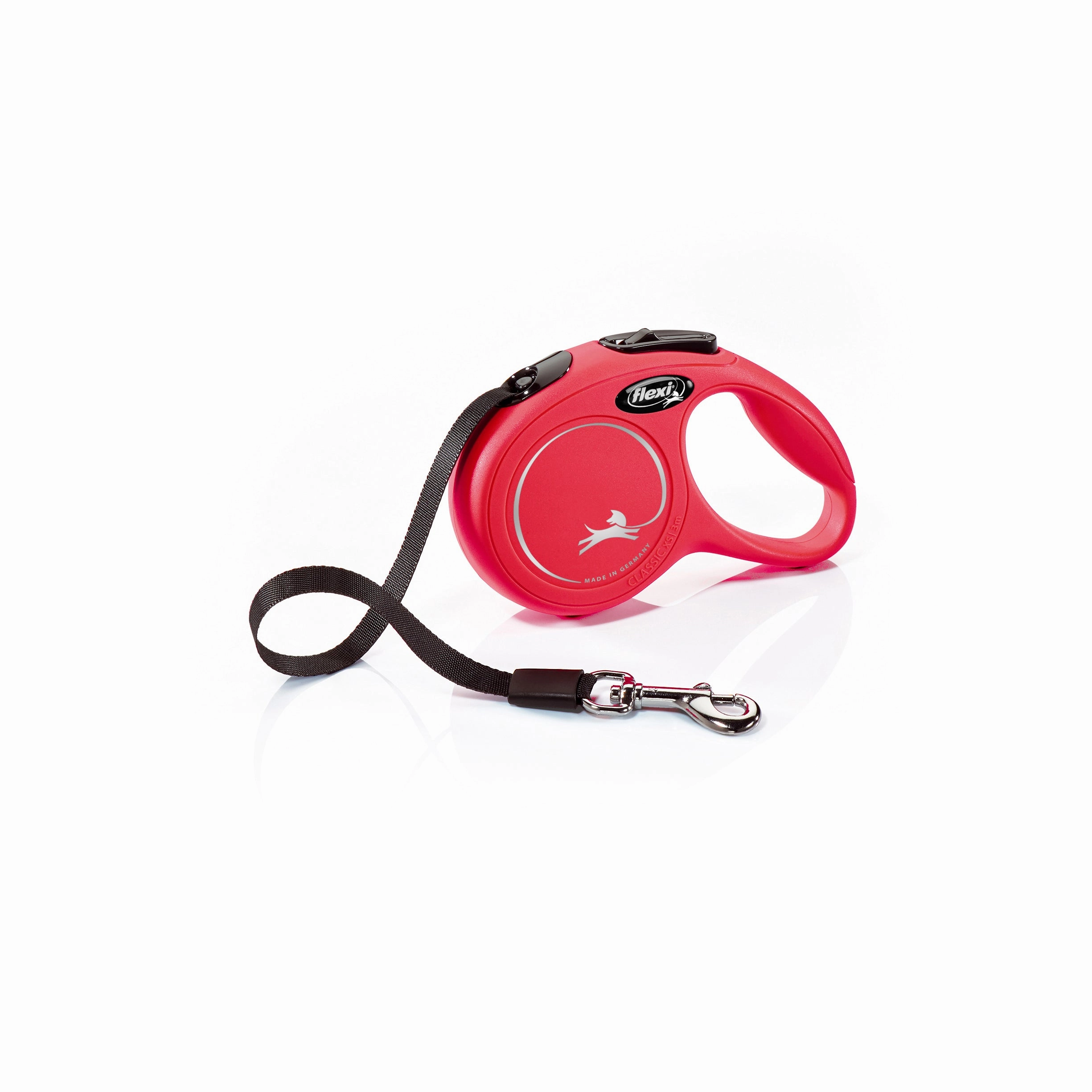 Flexi - New Classic Retractable Tape Lead for Large Dog Red (5m)