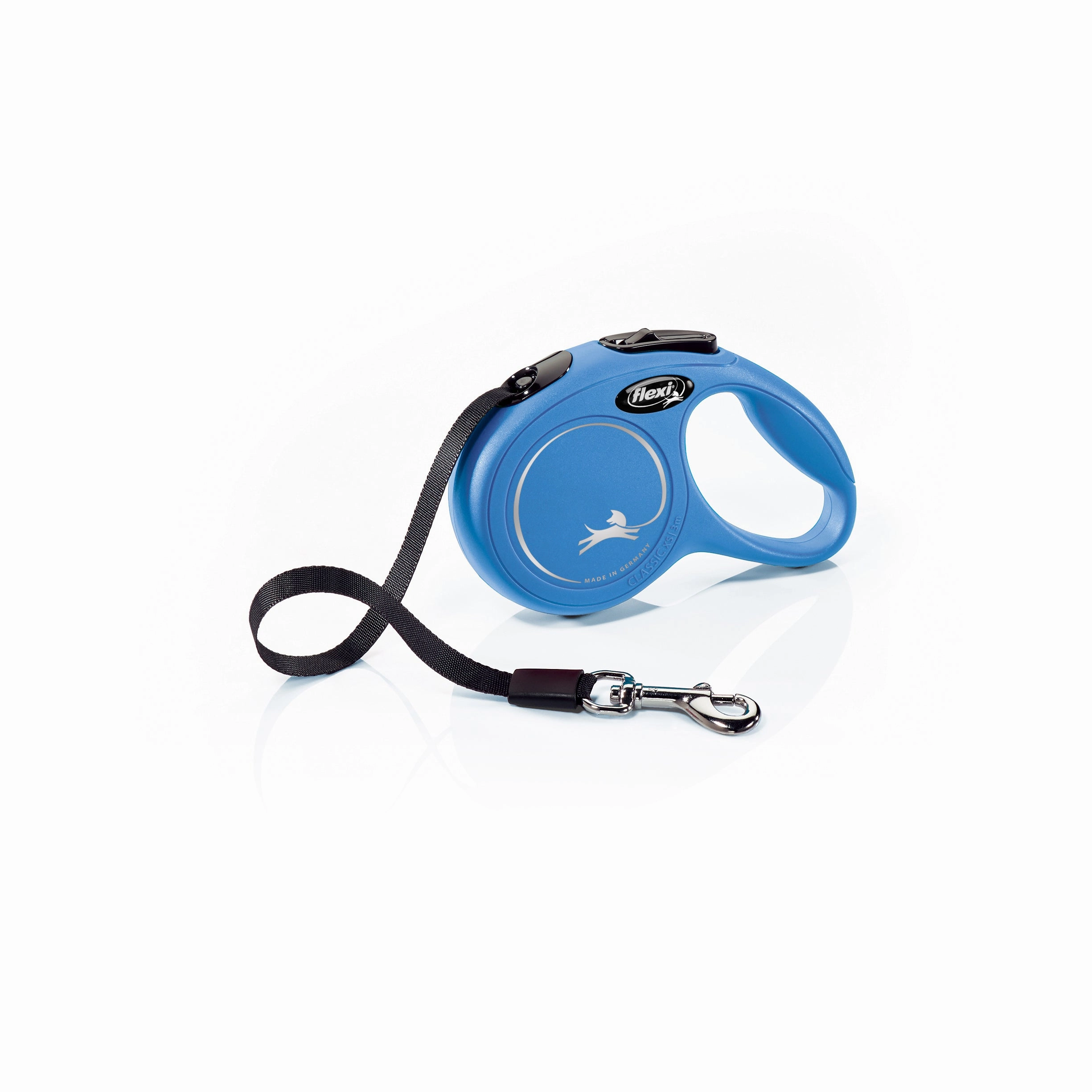 Flexi - New Classic Retractable Tape Lead for Medium Dog Blue (5m)