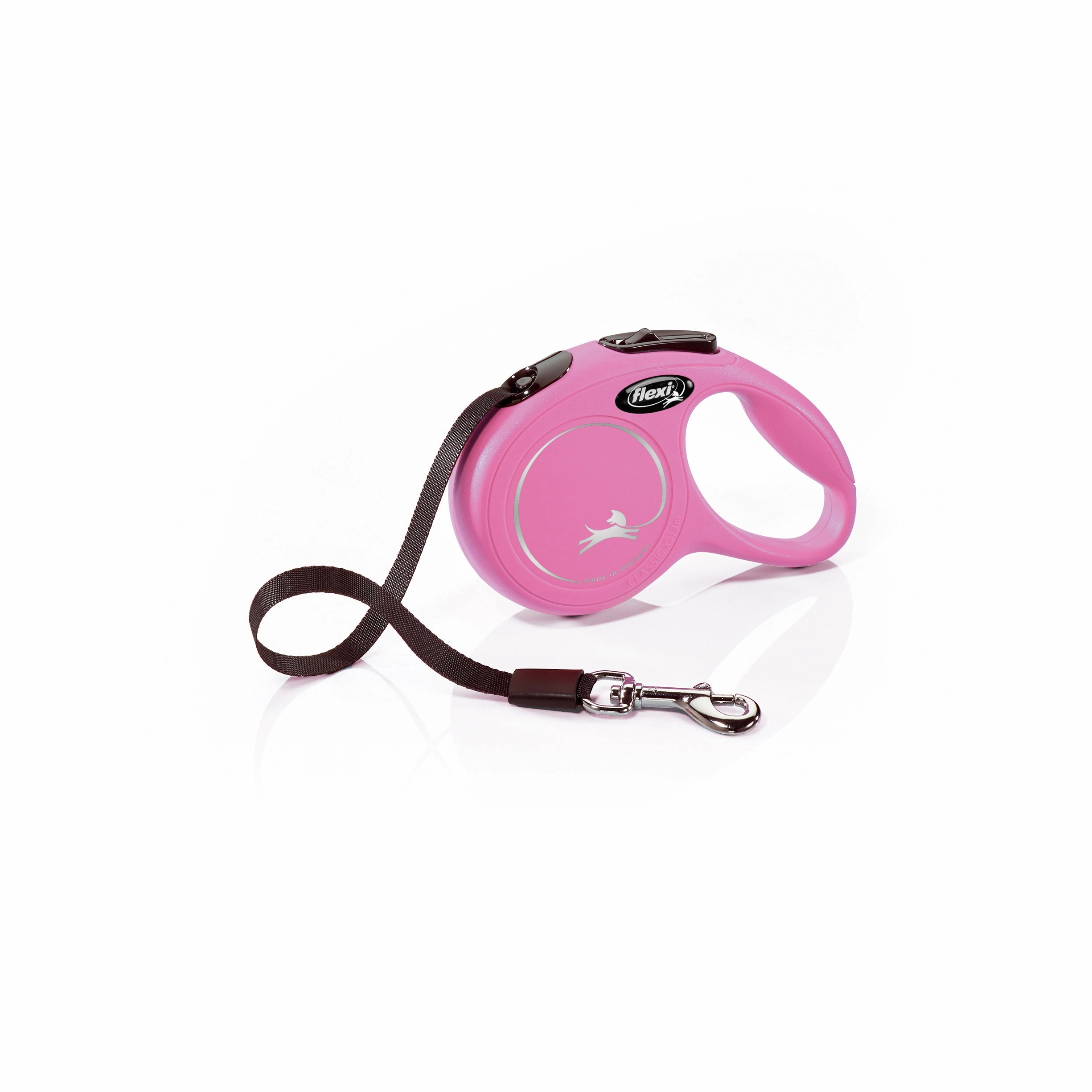 Flexi - New Classic Retractable Tape Lead for Small Dog Pink (5m)