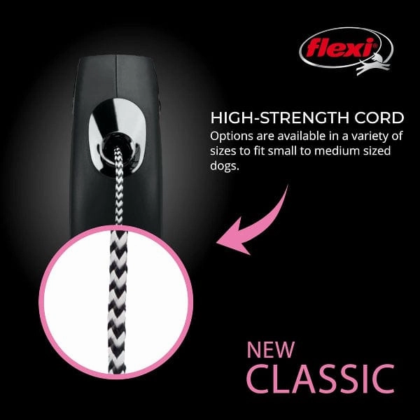 Flexi New Classic Retractable Dog Cord Leash