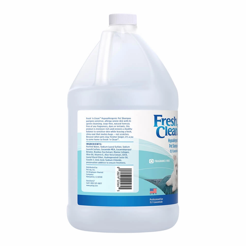 Fresh 'n Clean Hypoallergenic Pet Shampoo, 15:1 Concentrate, Gallon