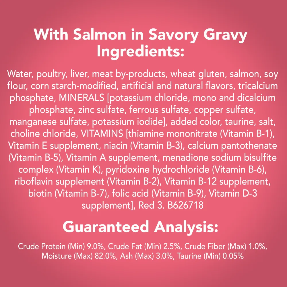 Friskies Extra Gravy Chunky with Salmon in Savory Gravy Canned Cat Food