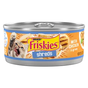 Friskies Savory Shreds with Chicken in Gravy Canned Cat Food