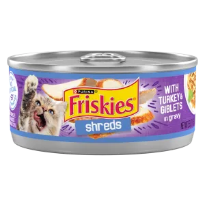 Friskies Savory Shreds with Turkey and Giblets Canned Cat Food