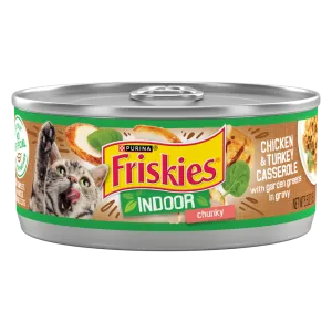 Friskies Selects Indoor Chunky Chicken and Turkey Casserole Canned Cat Food