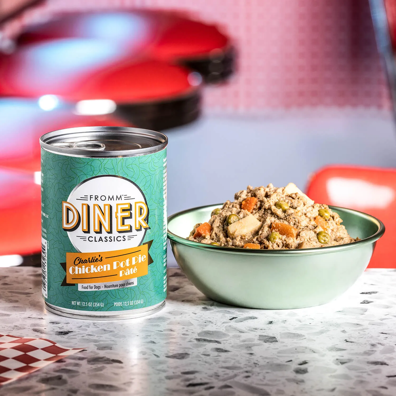 Fromm Diner Classics Charlies Chicken Pot Pie Pate Wet Dog Food