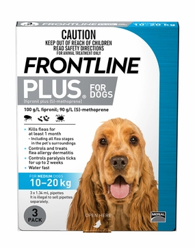 Frontline Plus - Dog 10-20kg (3pk)