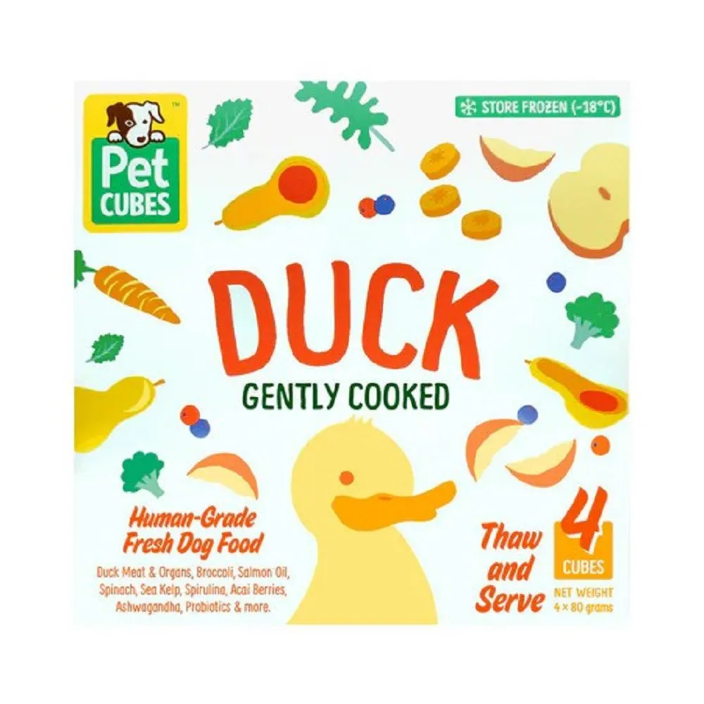 Frozen Fresh Human-Grade Gently Cooked Duck Adult Dog Food