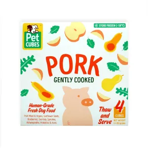 Frozen Fresh Human-Grade Gently Cooked Pork Adult Dog Food