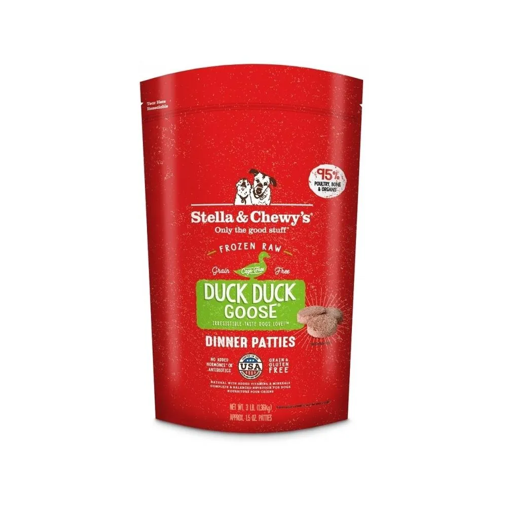 Frozen Raw Duck & Goose Dinner Patties Dog Food