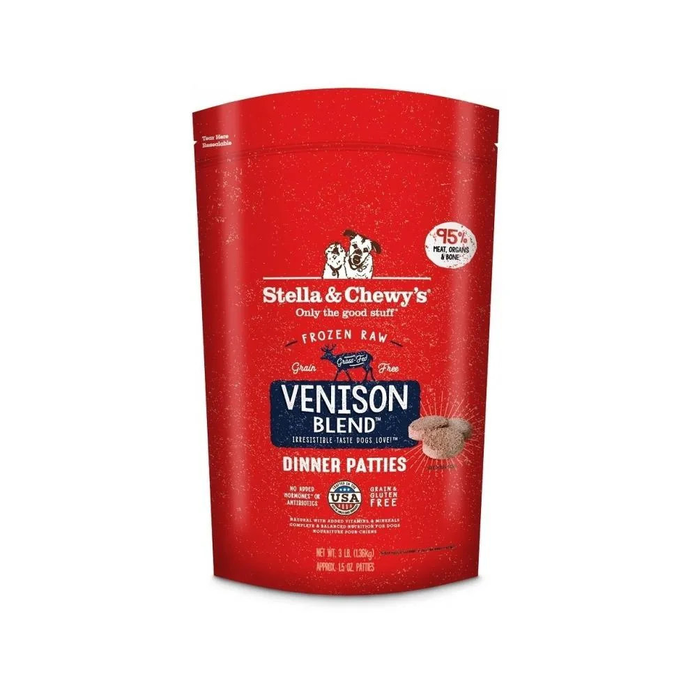 Frozen Raw Venison Dinner Patties Dog Food