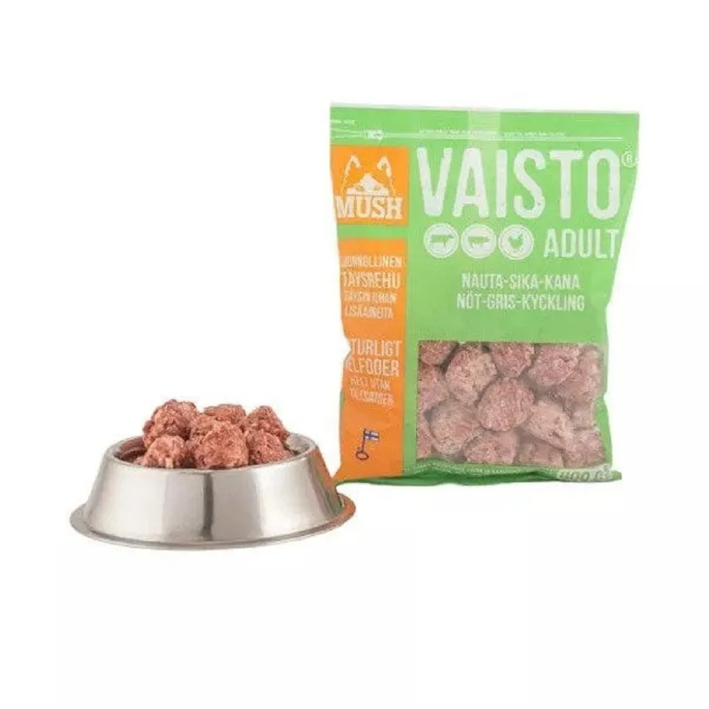 Frozen Vaisto Beef, Pink Pork & Chicken Raw Dog Food