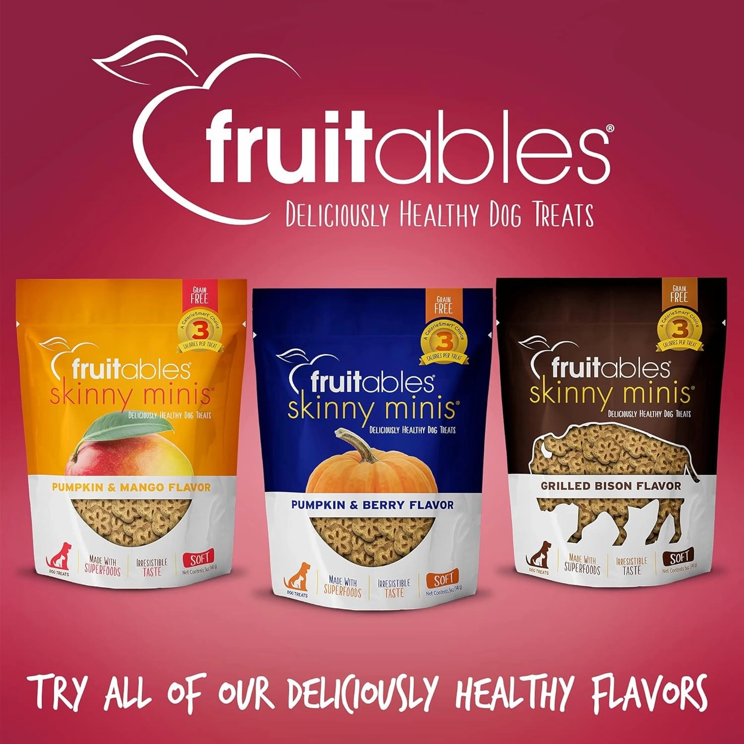 Fruitables Skinny Minis Watermelon Flavor Dog Treats
