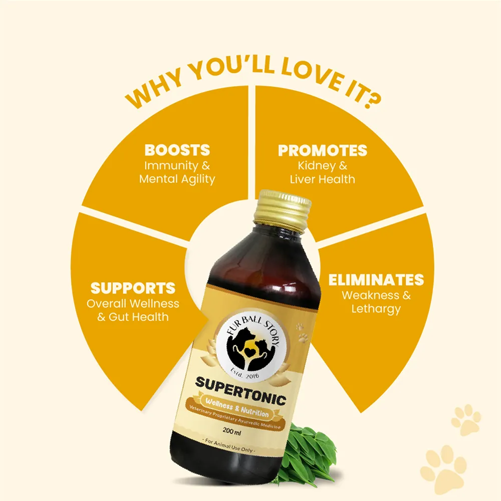 FurBall Story Supertonic Overall Wellness Syrup for Dogs and Cats