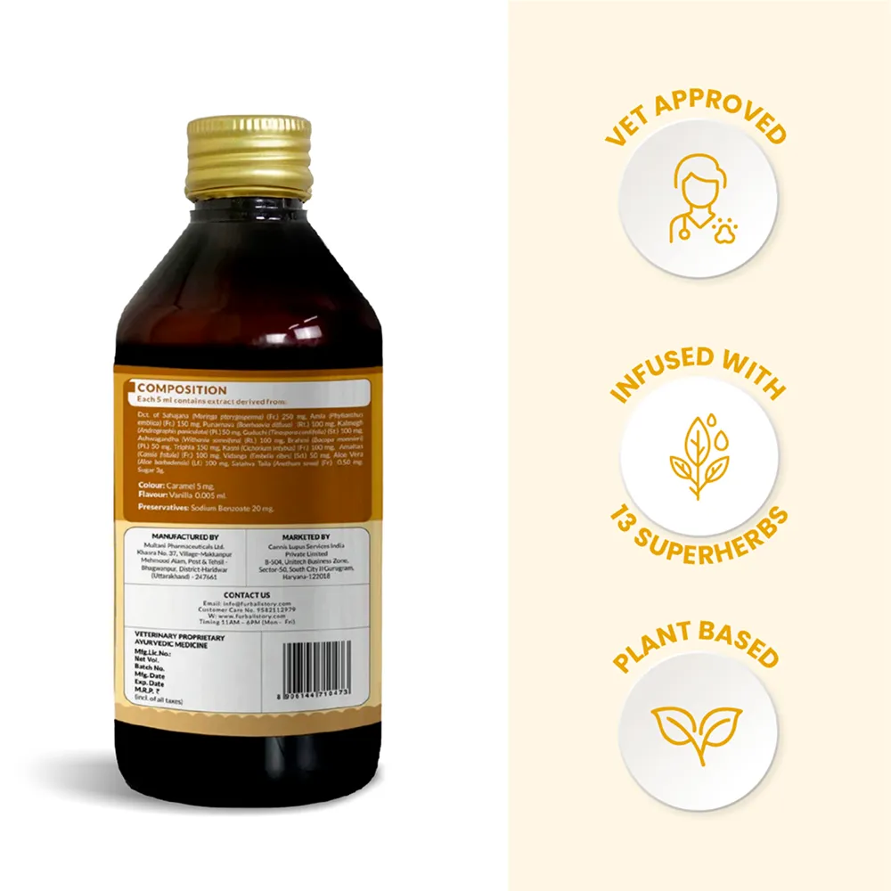 FurBall Story Supertonic Overall Wellness Syrup for Dogs and Cats