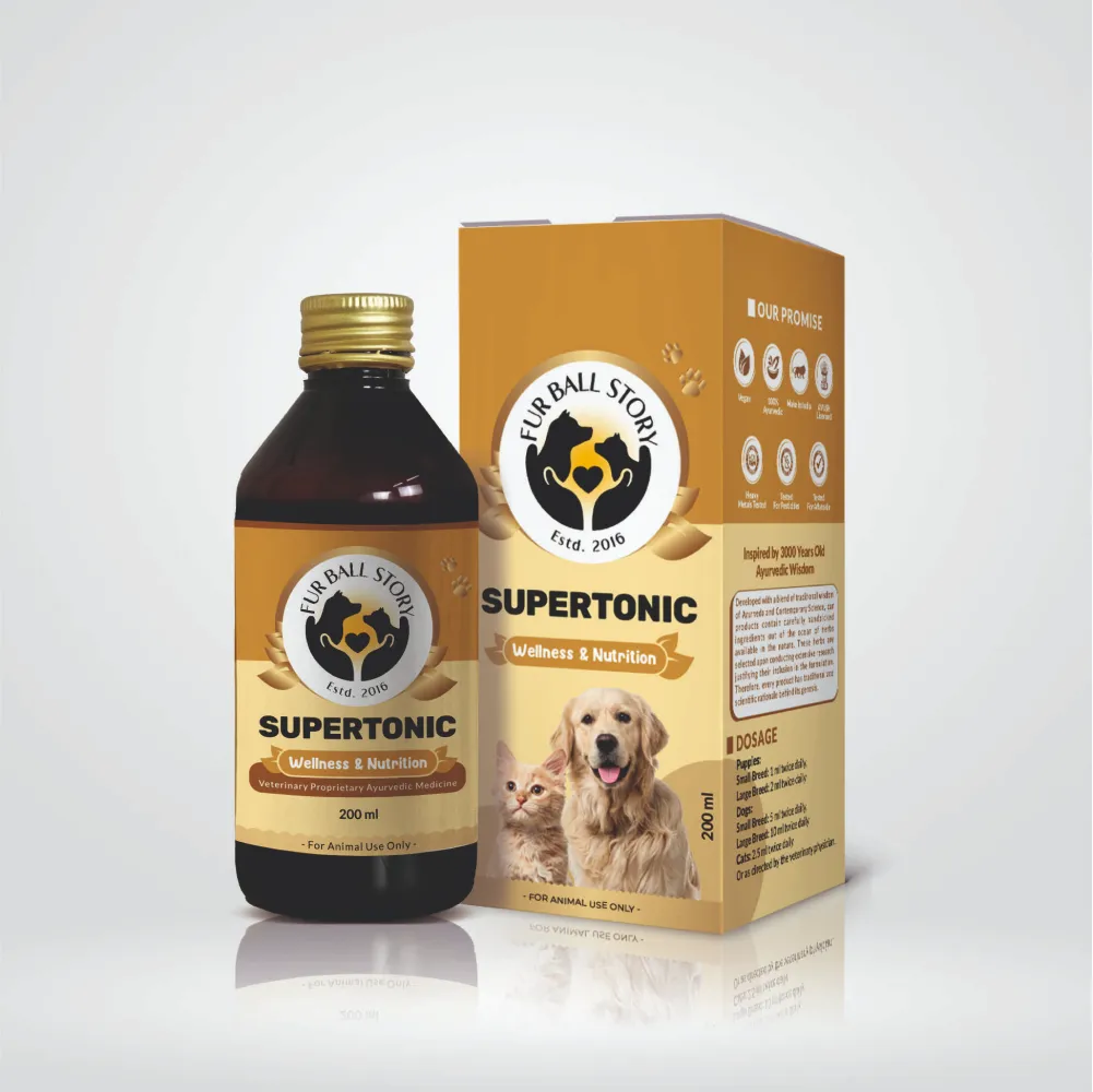 FurBall Story Supertonic Overall Wellness Syrup for Dogs and Cats