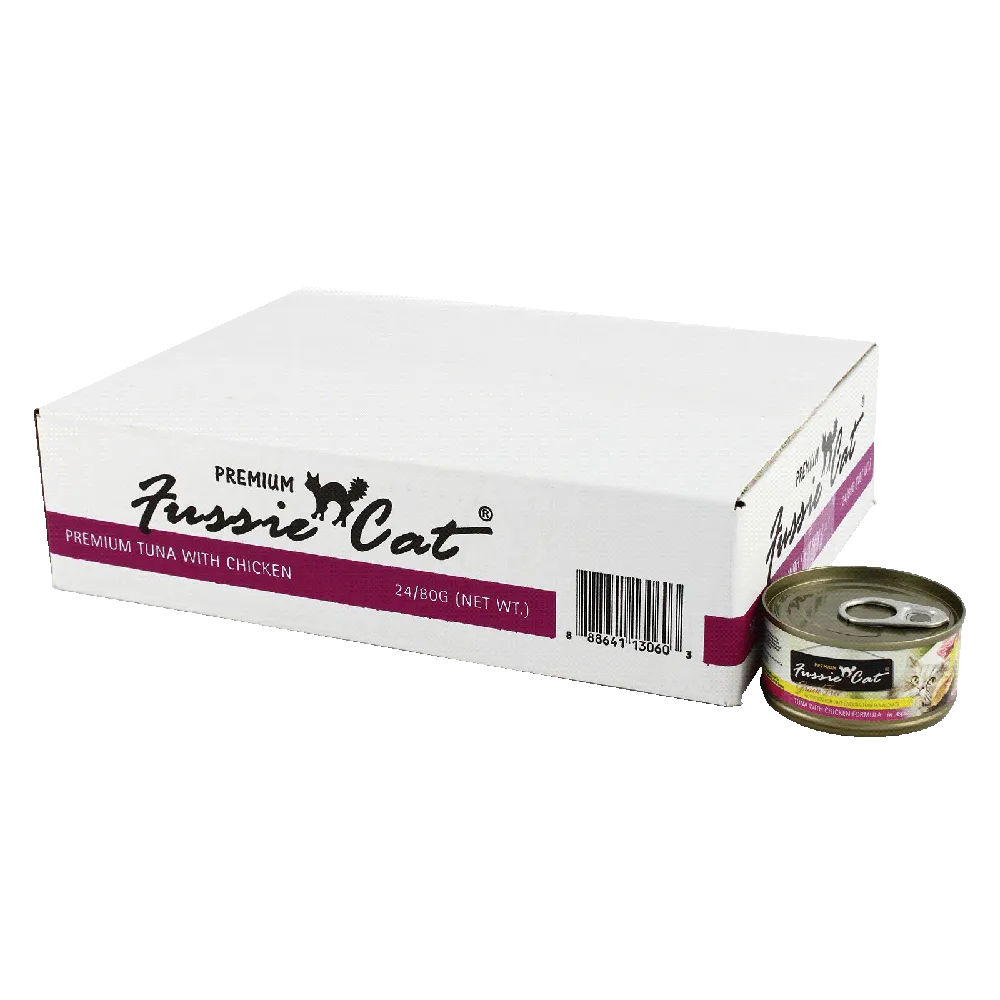 Fussie Cat Black Label Tuna with Chicken in Aspic 80g