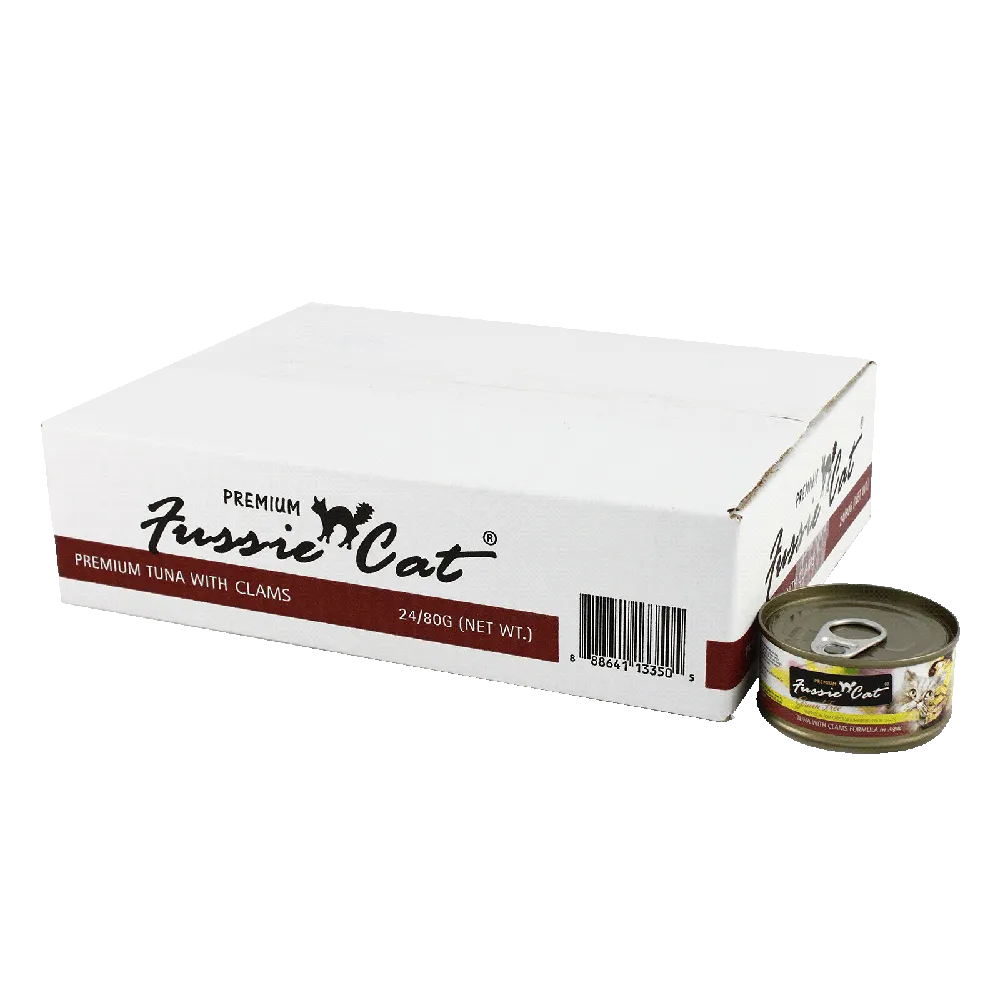 Fussie Cat Black Label Tuna with Clams in Aspic 80g