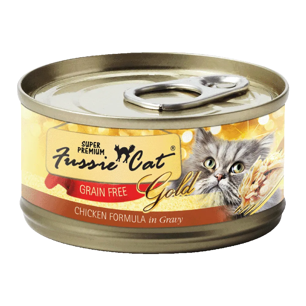 Fussie Cat Gold Label Chicken in Gravy 80g