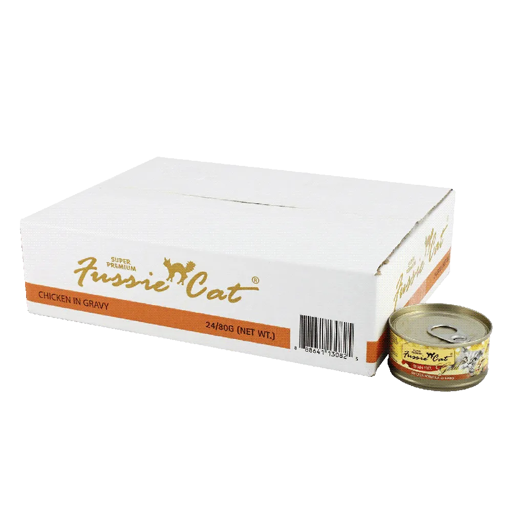 Fussie Cat Gold Label Chicken in Gravy 80g