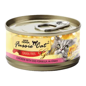 Fussie Cat Gold Label Chicken with Egg in Gravy 80g