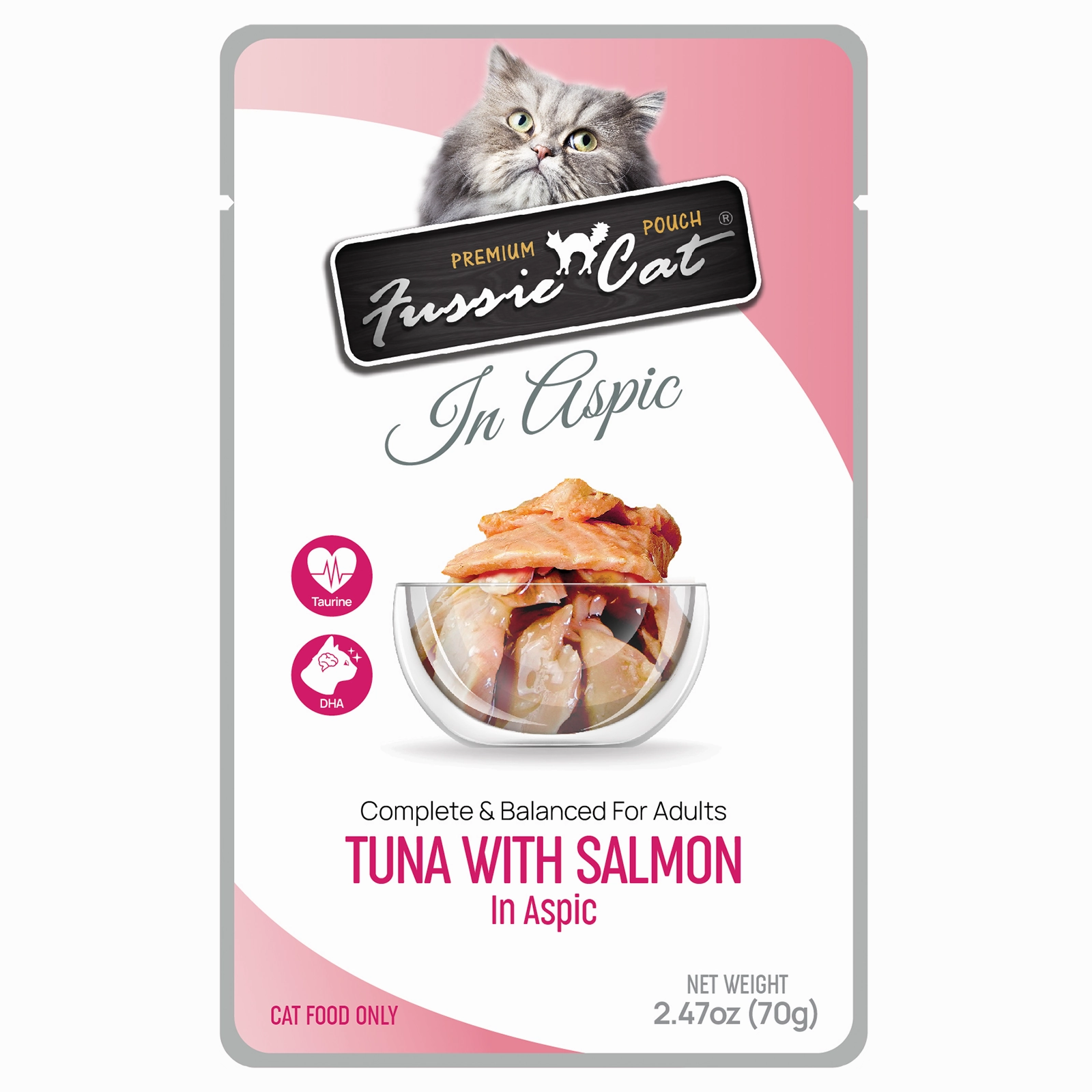 Fussie Cat In Aspic Tuna with Salmon Wet Cat Food Pouch