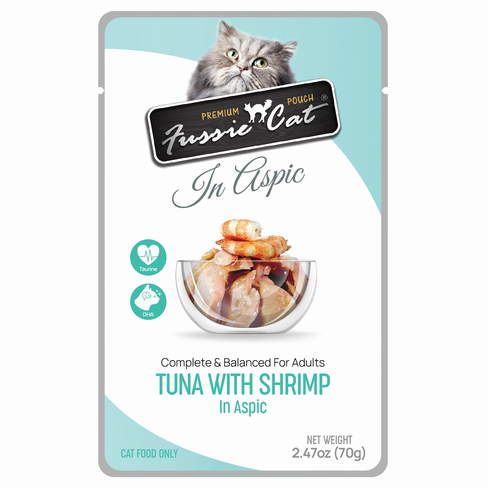 Fussie Cat In Aspic Tuna with Shrimp Wet Cat Food Pouch