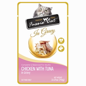 Fussie Cat In Gravy Chicken with Tuna Wet Cat Food Pouch