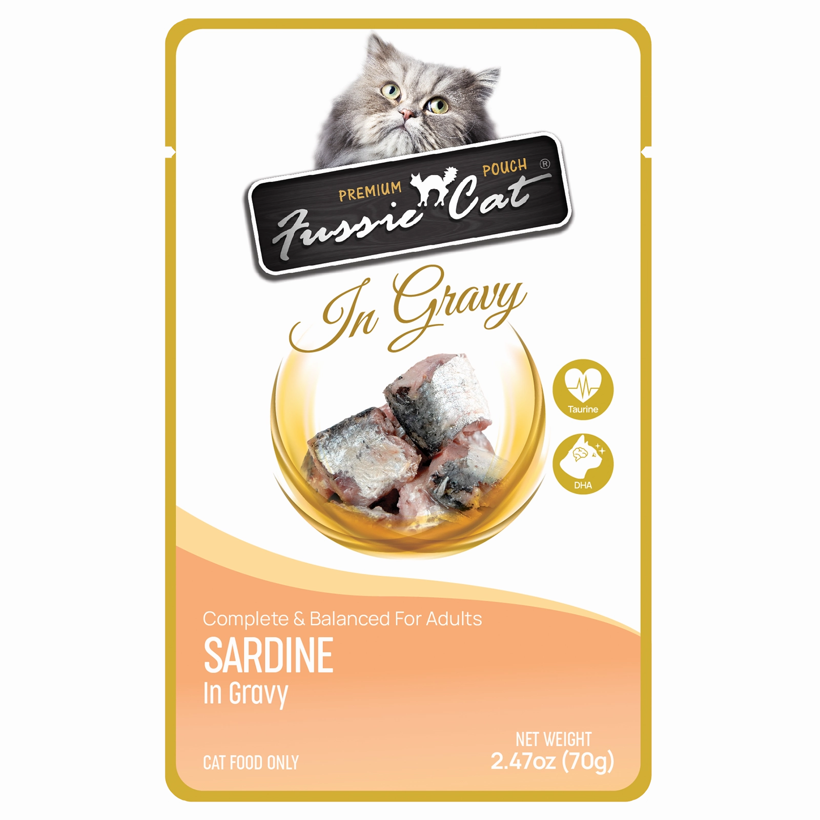 Fussie Cat In Gravy Sardine Wet Cat Food Pouch
