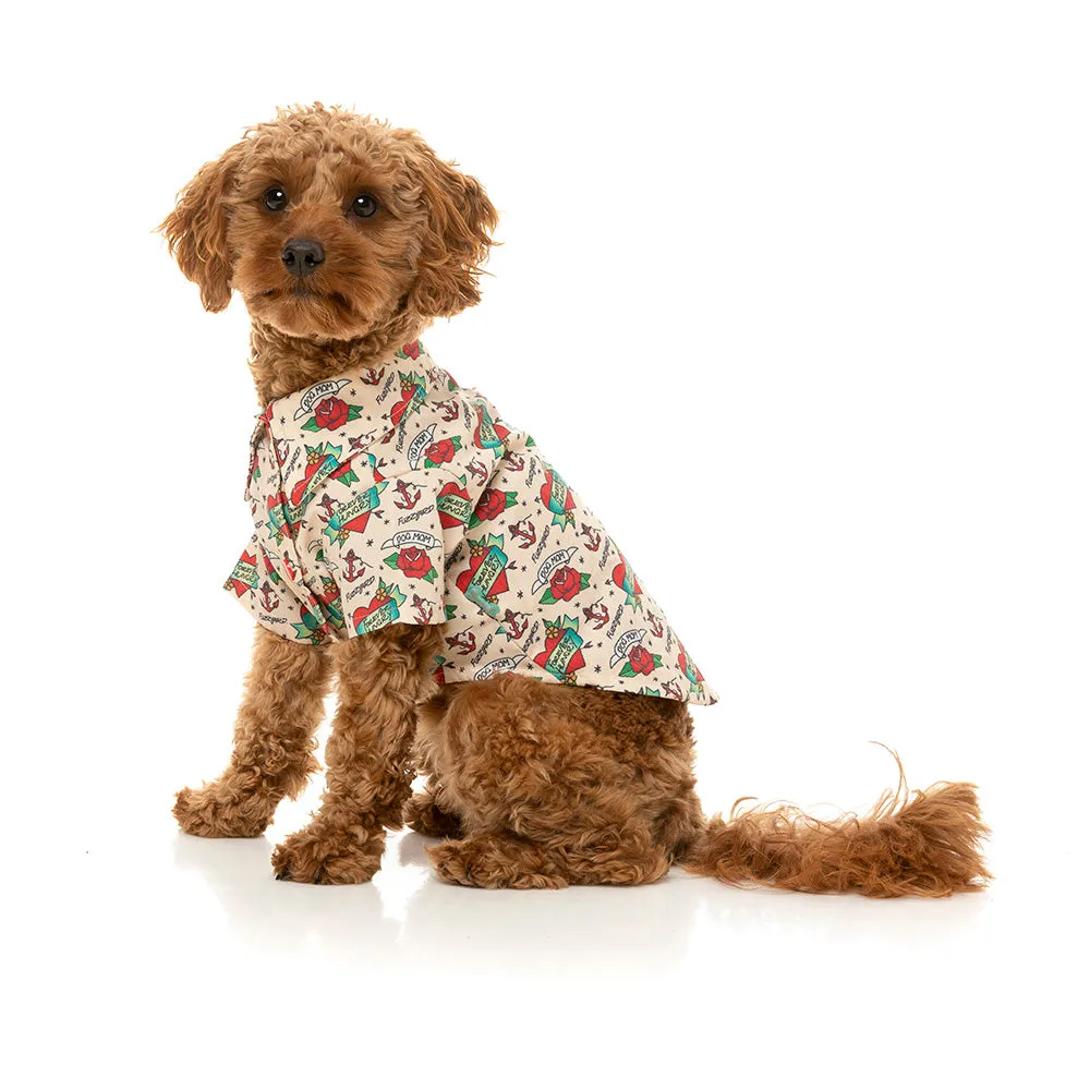 Fuzzyard Dog Button Up Shirt - Ink'd Up Size 5