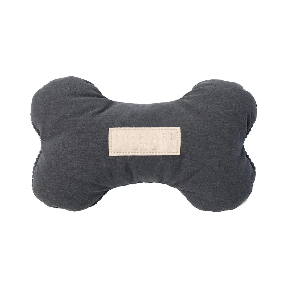 FuzzYard Dog Toy Life Bone Slate Grey S