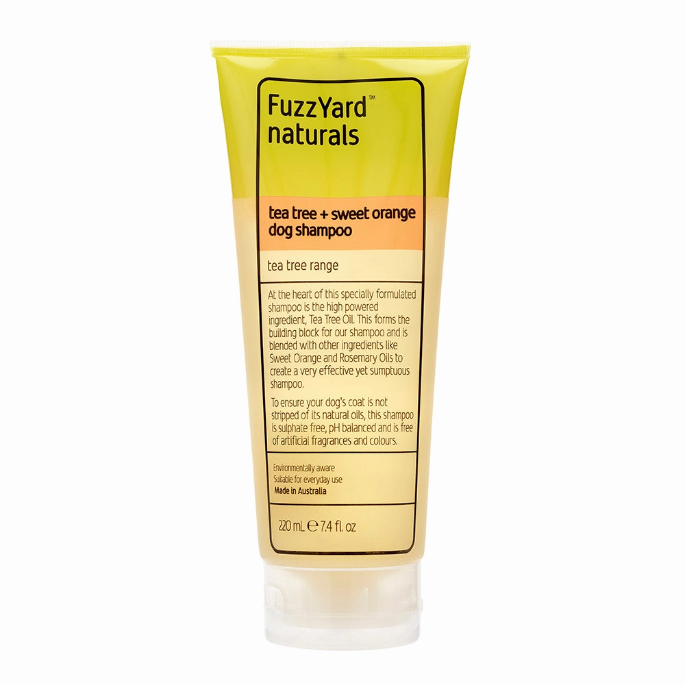 Fuzzyard Dog Naturals Tea Tree   Sweet Orange Shampoo 220ml