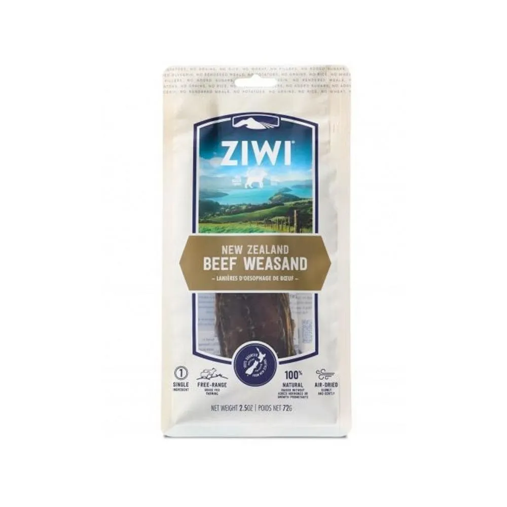 Gently Air Dried Beef Weasand Dog Treats