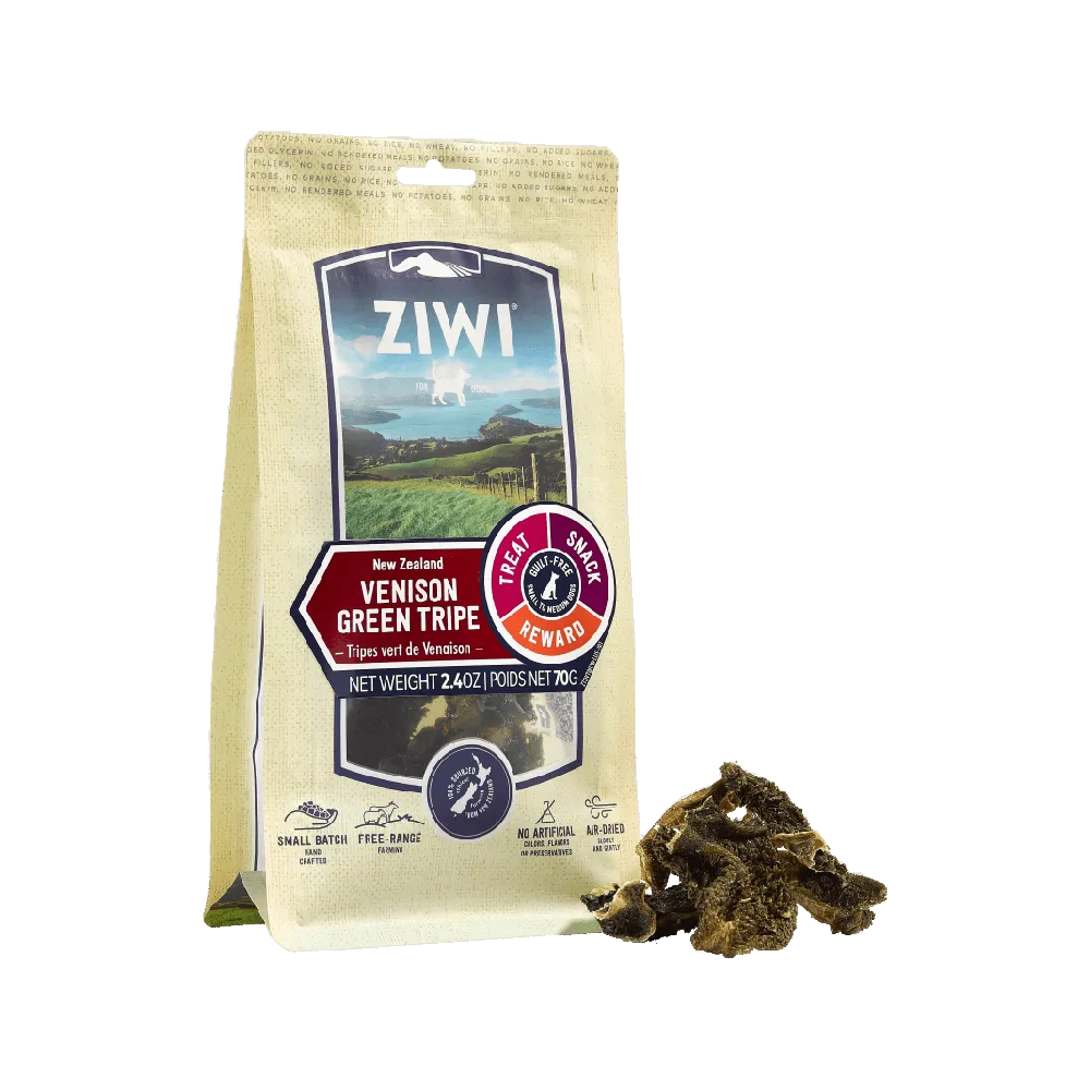 Gently Air Dried Venison Green Tripe Dog Treats