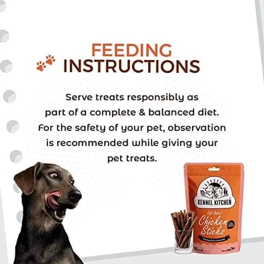 Gnawlers Puppy Snack Lamb Twist Stick, Kennel Kitchen Chicken Flaxseed Stick Dog Treats Combo