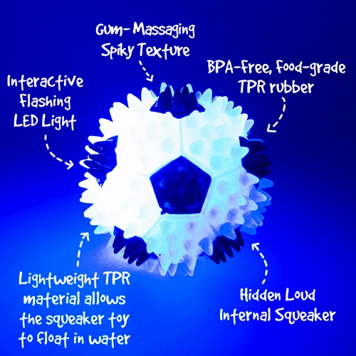Gnawsome Small Squeak & Light Soccer Ball