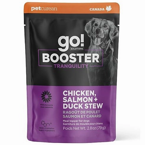Go! Solutions Booster Tranquility Chicken, Salmon   Duck Stew Dog Food Topper