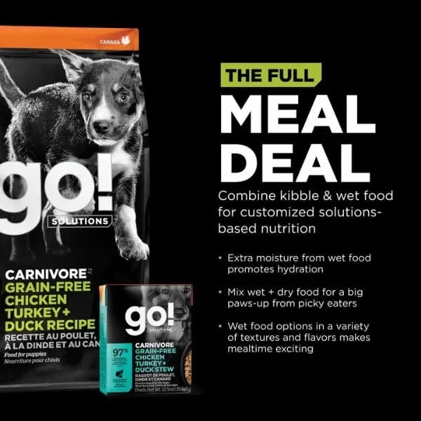 Go! Solutions Carnivore Grain-Free Chicken, Turkey & Duck Recipe Dry Puppy Food