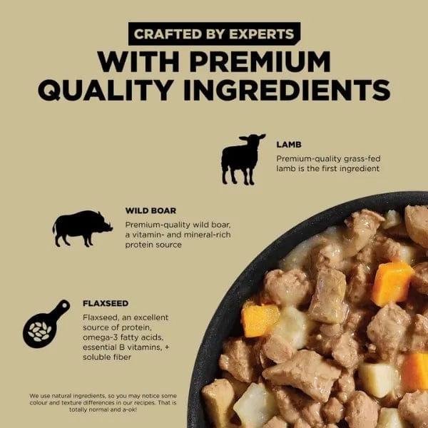 Go! Solutions Carnivore Grain-Free Shredded Lamb   Wild Boar Recipe Wet Dog Food, 12.5oz